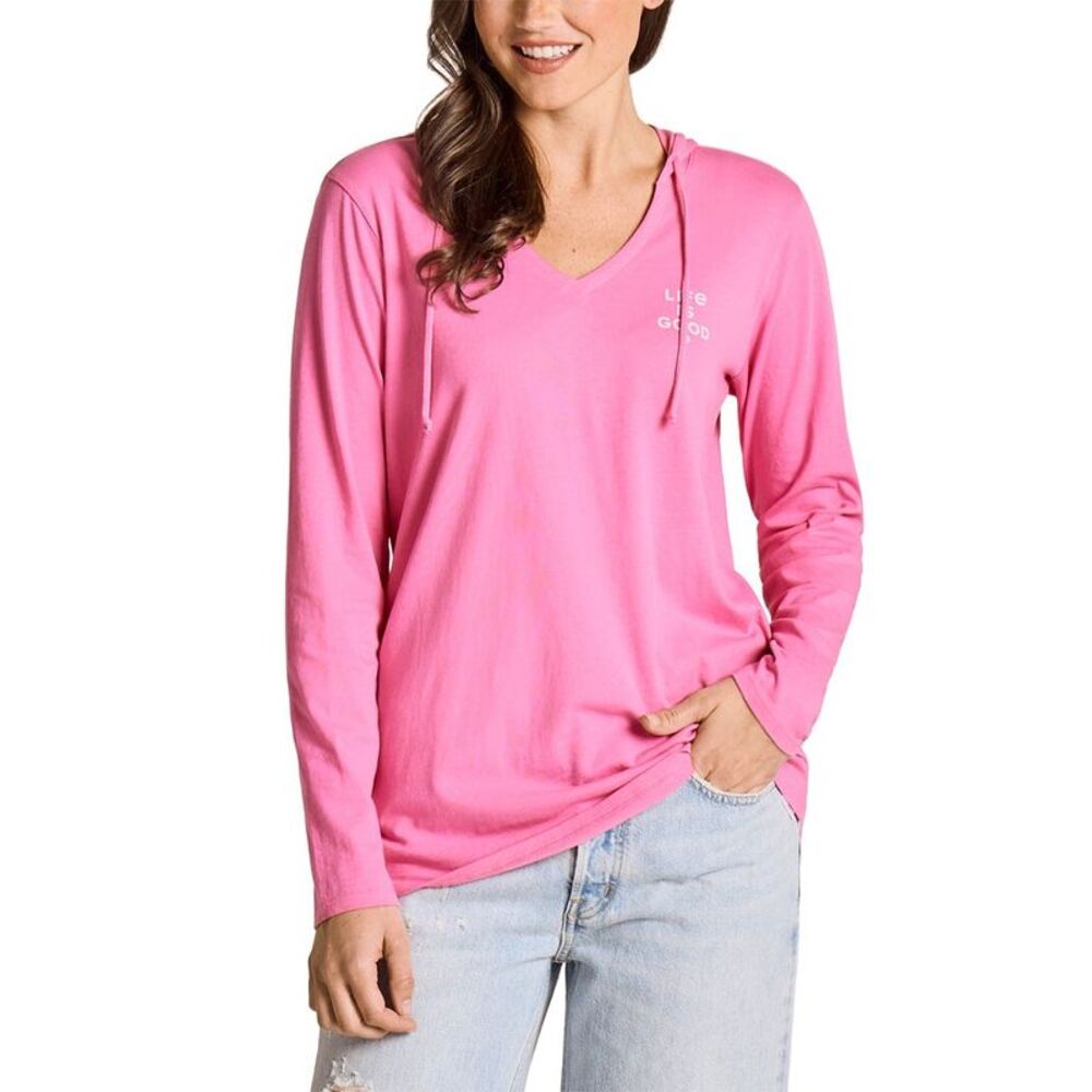 Life Is Good® Womens  Long Sleeve Hooded Crusher Lite Shirt